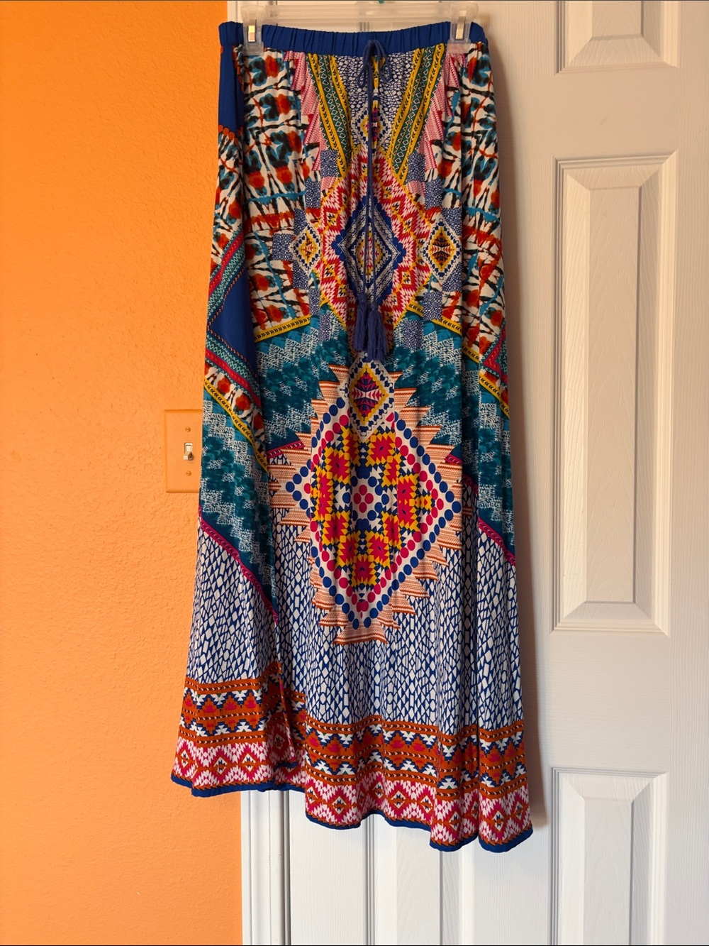 Bohemian Printed Maxi Skirt - Multicolor